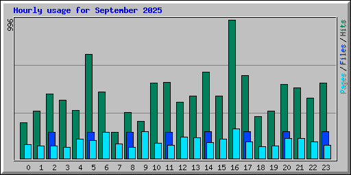 Hourly usage for September 2025