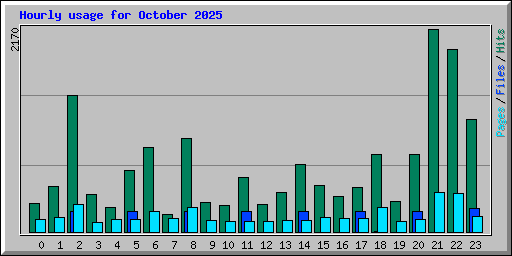 Hourly usage for October 2025