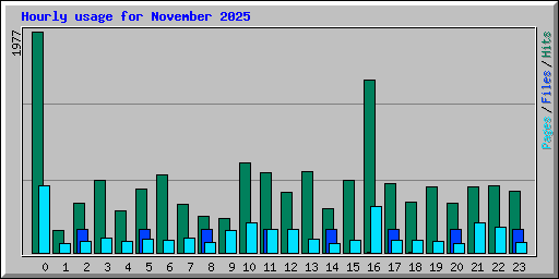 Hourly usage for November 2025