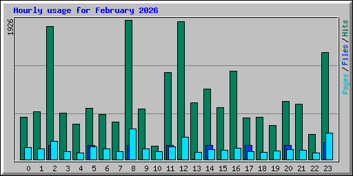 Hourly usage for February 2026
